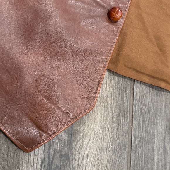 Vintage PIONEER Wear Brown leather vest - Picture 4 of 6